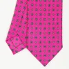 Fucsia Sartorial 7 Cm Silk Tie - Small Flower Pattern
