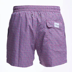 Fucsia Swim Short- Large Flower Pattern