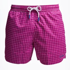 Fucsia Swim Short - Small Flower Pattern