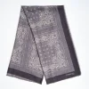 Gray Wool And Silk Stole 135
