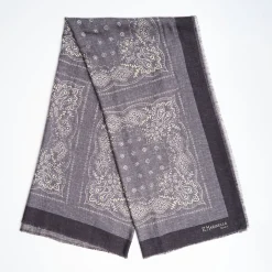Gray Wool And Silk Stole 135