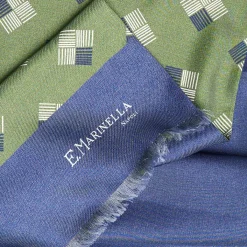 Green And Blue Double Silk Scarf