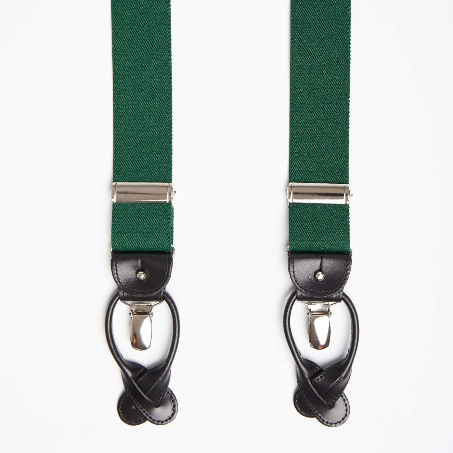 Green Plain Colour Braces