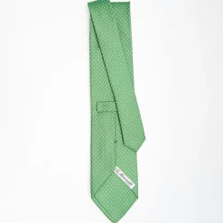 Green Sartorial Classic Silk Tie Polka Dot Pattern