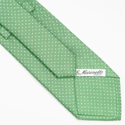 Green Sartorial Classic Silk Tie Polka Dot Pattern