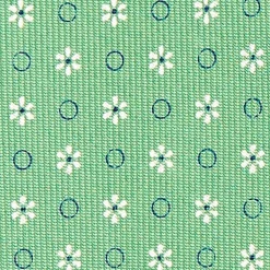 Green Sartorial Classic Silk Tie - Small Flower Pattern