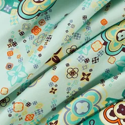 Green Silk Scarf 90 - World Of Archivio Flowers 1961