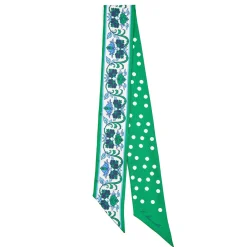 Green Silk Twilly Mediterranean Vibes