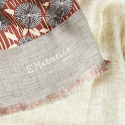 Grey And Light Brown Double Silk Scarf