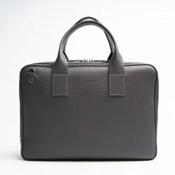 Grey Leather Briefcase