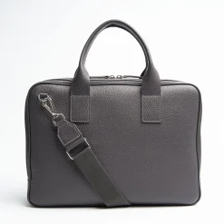 Grey Leather Briefcase