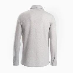 Grey Shirt In Cotton And Cashmere