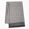 Grey Vesuvius Wool And Silk Scarf