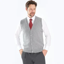 Grey Wool And Cashmere Gilet