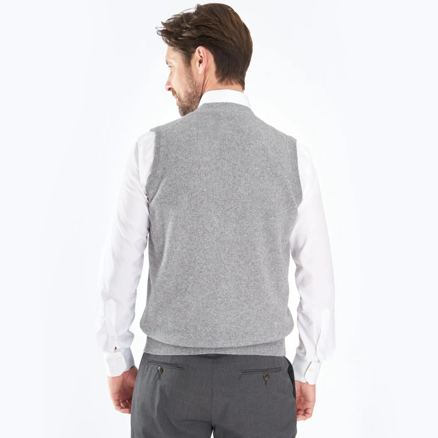 Grey Wool And Cashmere Gilet
