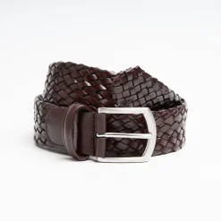 Hand-Woven Leather Belt 35 Mm