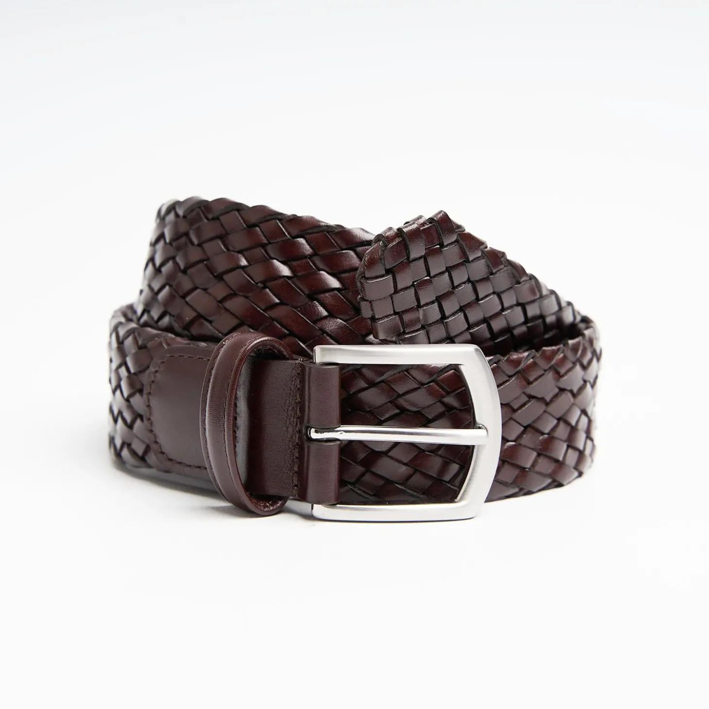 Hand-Woven Leather Belt 35 Mm