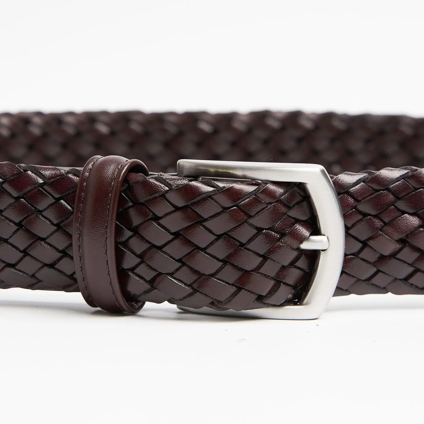 Hand-Woven Leather Belt 35 Mm
