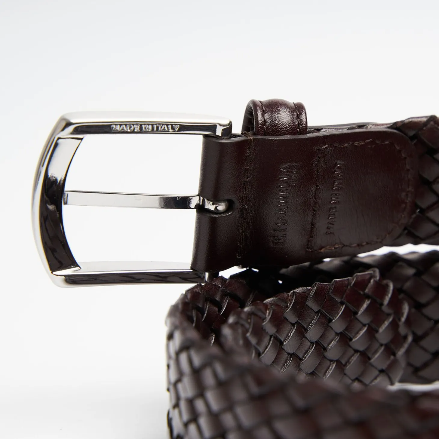 Hand-Woven Leather Belt 35 Mm
