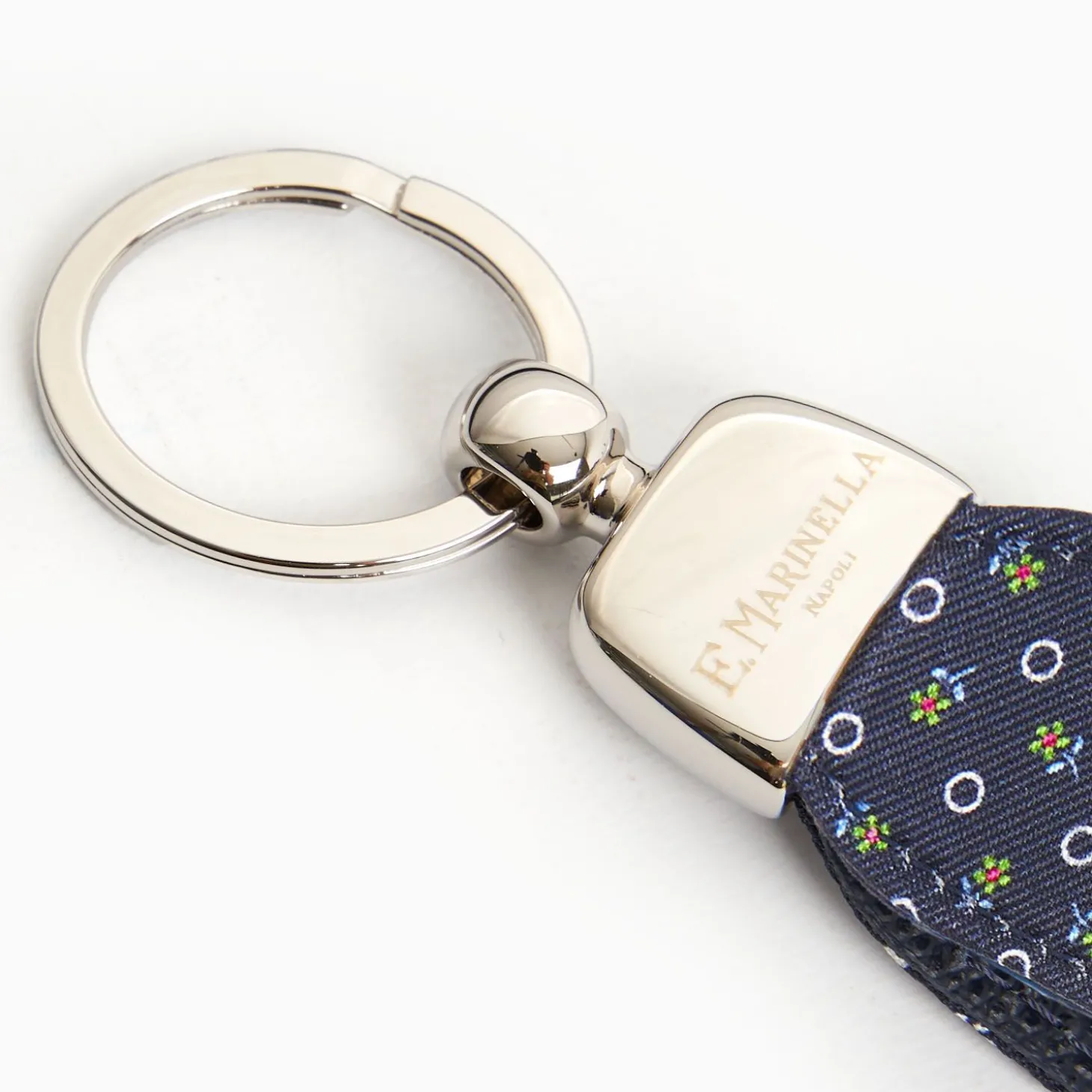 Keyfob In Silk And Leather