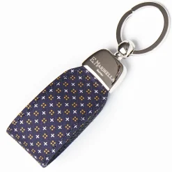 Keyfob In Silk And Leather