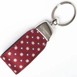 Keyfob In Silk And Leather