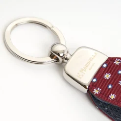 Keyfob In Silk And Leather