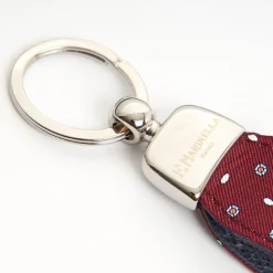 Keyfob In Silk And Leather