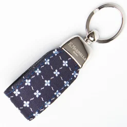 Keyfob In Silk And Leather