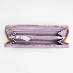 Large Liliac Hammered Leather Wallet