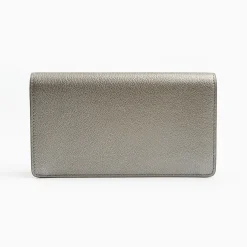 Lead Grey Big Wallet In Soft Leather