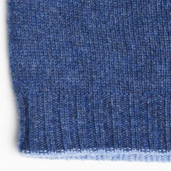 Light And Dark Blue Bicolor Cashmere Beanie