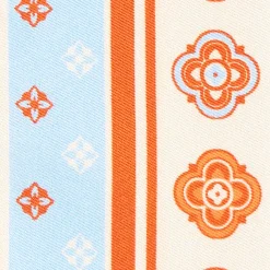 Light Blue And Beige Silk Twilly