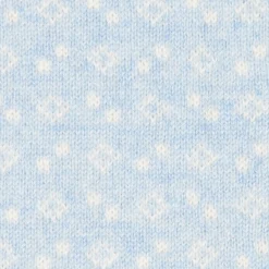 Light Blue And Beige Two-Tone Cashmere Neck Warmer Geometric Pattern