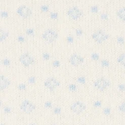Light Blue And Beige Two-Tone Cashmere Neck Warmer Geometric Pattern