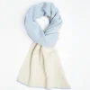 Light Blue And Beige Two-Tone Solid Cashmere Neck Warmer