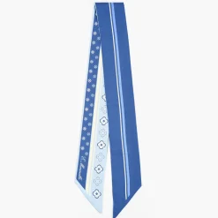 Light Blue And Blue Silk Twilly