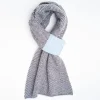 Light Blue And Dark Brown Cashmere Neck Warmer