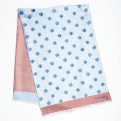 Light Blue And Pink Double Silk Scarf