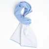 Light Blue And White Two-Tone Solid Cashmere Neck Warmer