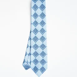 Light Blue Archivio Collection Silk Tie 1982-03