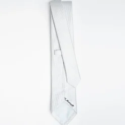 Light Blue Ceremonial Jacquard Silk Tie