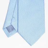 Light Blue Ceremonial Jacquard Silk Tie - Small Polka Dot Pattern