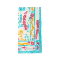 Light Blue Cotton And Linen Scarf - Summer Vibes