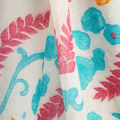 Light Blue Cotton And Linen Scarf - Summer Vibes