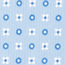 Light Blue 5 Fold Sartorial Silk Tie - Small Flower Pattern