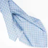 Light Blue 5 Fold Sartorial Silk Tie - Small Flower Pattern