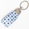 Light Blue Keyfob In Silk And Leather