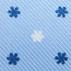 Light Blue Keyfob In Silk And Leather