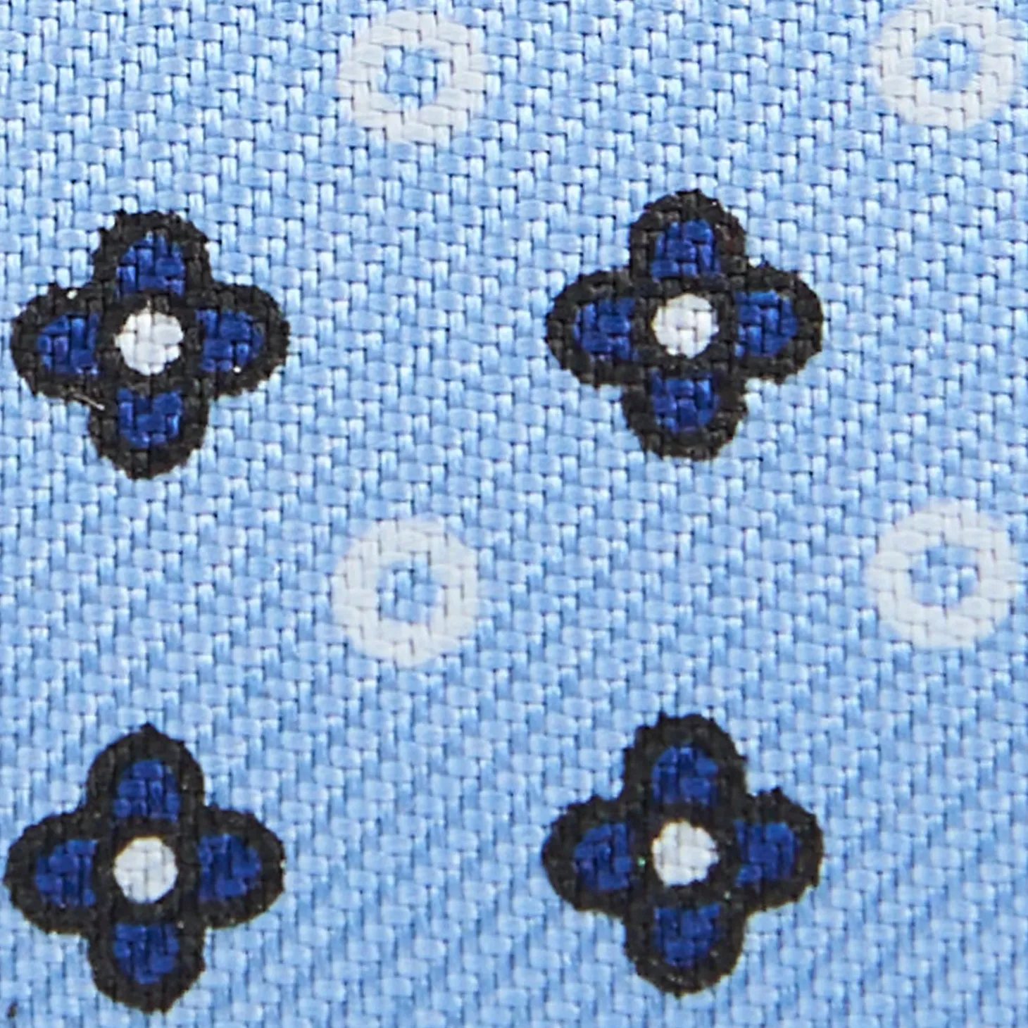 Light Blue Keyfob In Silk And Leather